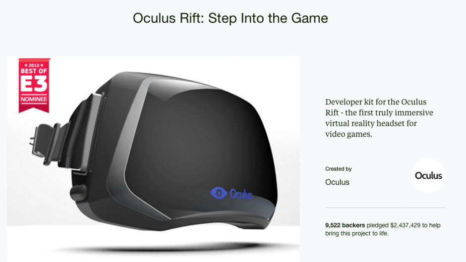 Oculus、2012年Kickstarter支持者9522人に製品版Riftを無料配布すると発表 | Seamless