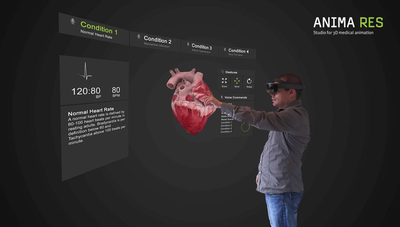 高解像度ホログラム心臓の脈打つ鼓動を感じながら学ぶmicrosoft Hololens向け医療教育アプリ Insight Heart Seamless