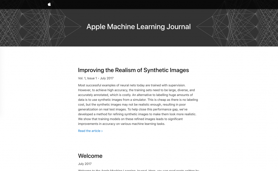 Apple、自社の機械学習に関する研究や知見を共有するためのAI専門ブログ「Apple Machine Learning Journal」を ...
