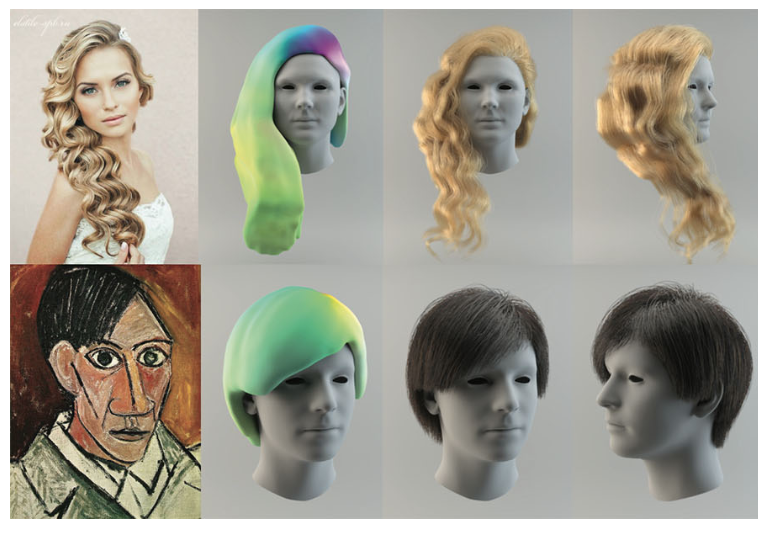 南カリフォルニア大学ら、1枚の画像から3Dヘアを再構築するdeep