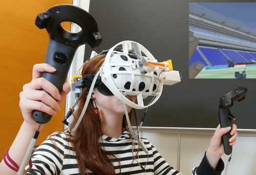 VRにおける顔への触覚（パンチ、打撃、衝突ど）を再現するデバイス